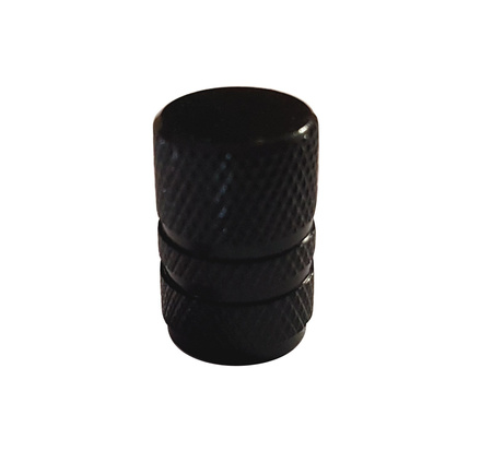 Nakrętka wentyla czarna aluminiowa