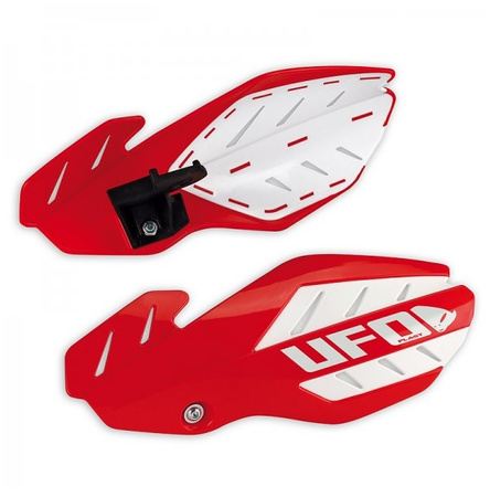 Osłony rąk (handbary) flame honda crf 250 '12-'17, crf 450 '12-'16 kolor czerwony/biały (z mocowaniami)