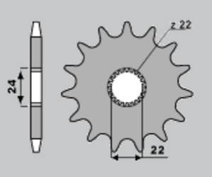 Zębatka przednia 406 14 aprilia 125 (39414jt)