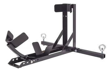 Uniwersalny podnośnik stojak z uchwytem przedniego koła do transportu motocykla (z kołyską) kolor czarny