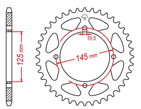 Zębatka tylna 857 39 yamaha xt 600 '83-94, xt 600z tenere 87-89, yfm700, yfz450, yfm350 (jtr857.39)