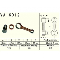 Vesrah korbowód yamaha yz426f / wr426f
