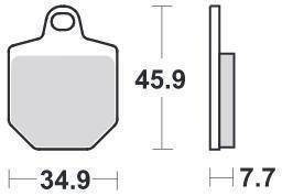 Klocki hamulcowe kh433/4 street excel sinter kolor złoty pasują do ktm smr 450 '07-'12, smr 560 '06