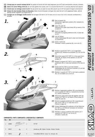 Stelaż kufra tylnego Shad do Peugeot Elystar 50 125 150