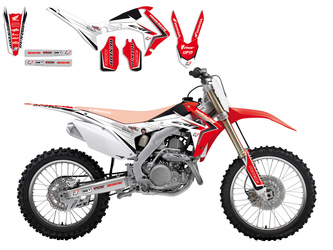 Komplet naklejek (oklein) honda crf 450r '13-'16, crf 250r '14-'17 linear