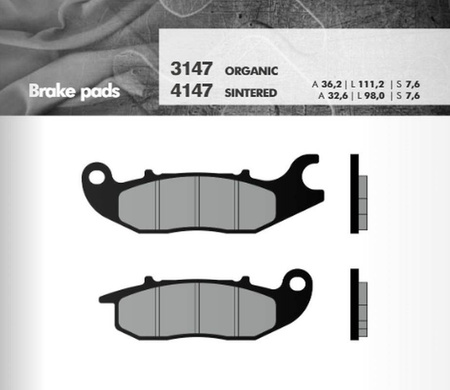 Klocki hamulcowe kh375 cbr125/cbf125/an125, rieju, przód (ft 3147)