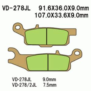 Klocki hamulcowe vesrah  vd-278jl