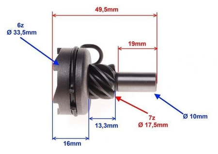 Koło rozrusznika 7 Zębów do skutera 4T wzmocnione
