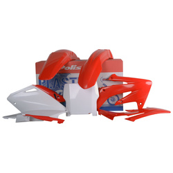 WYPRZEDAŻ KOMPLET PLASTIKÓW HONDA CRF 250R '04-'05 KOLOR CZERWONO BIAŁY OEM