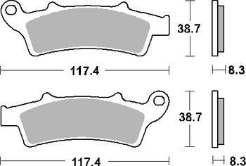 Klocki hamulcowe kh324 maxi carbon carbon tech kolor czarny pasuje do: skutery aprilia 125/500, kymco 125/350, malaguti 250/400 przód
