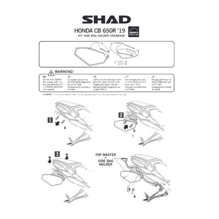 Stelaż do sakw półsztywnych Shad do Honda CB 650 R