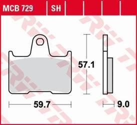 Klocki hamulcowe kh254 organic suzuki gsxr 600 04-05, gsf 650 05-06, gsxr 750 04-05, gsx 1400 01-07, tył