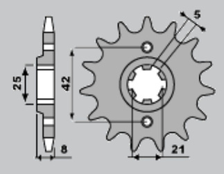 Zębatka przednia 575 15 yamaha xt 600 '83-'86 (jtf575.15)