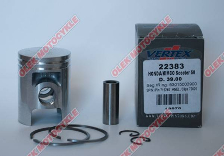 Vertex tłok honda kymco dio, bali, sfx, x8r 39,50 mm (+0,50 mm)