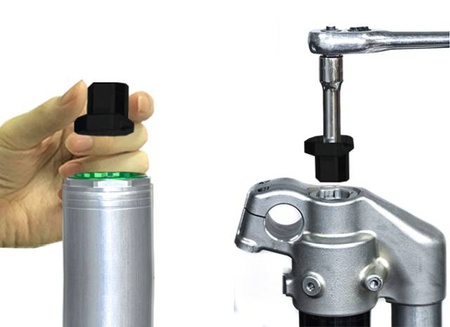 klucz do serwisu zawieszeń przednich kayaba (kyb) adapter do rozkręcania wkładu i dolnej śruby honda crf 450r '09-12, yamaha yzf 250/450 '06-12, suzuki rmz 250 '19-20, husqvarna tc/te '10-13 (kayaba kyb 48u twin chamber) (fct03) (fct-03)