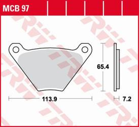 Klocki hamulcowe kh024/2 organic harley-davidson fl/flh/flhs 1200, flh/fxb/fxe/fxef/fxs 1340 '75-'85 przód/tył