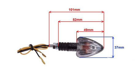 Kierunkowskaz jasny stożkowy nacięcia carbon 12V10W