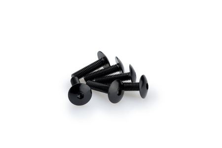 Śruby z anodyzowanego aluminium blister 6 wypukłych śrub m6x25mm czarne