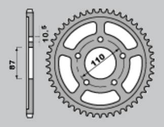 Zębatka tylna 828 47 suzuki gsf400 '90-'92