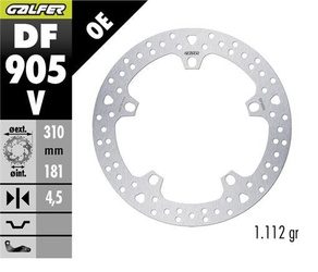 TARCZA HAMULCOWA PRZÓD BMW R 1300GS ADVENTURE '23-'25 (ROUND DISC) (310X181X4.5MM)