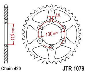 Zębatka tylna cpi 50sm '06-12 (jtr1079.53)* (łańc. 520)