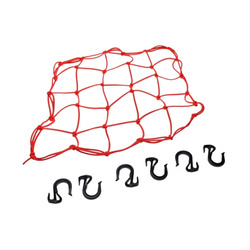 Siatka bagażowa czerwona zapięcia plastik