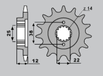 Zębatka przednia 495 15 ducati 750 paso 87-90 (495-15)