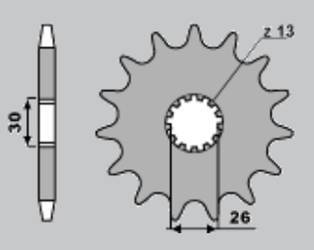 Zębatka przednia 2130 17 triumph (4057-17) (jtf1183.17)