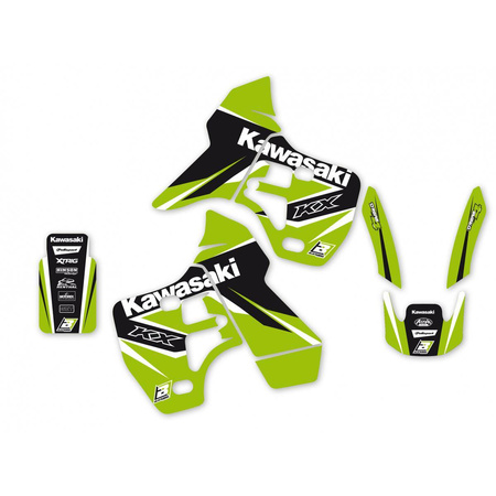 Komplet naklejek (oklein) kawasaki kx 500 '88-'04 dream 4 kolor zielony/czarny