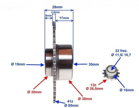 Wolne koło rozrusznika motorowery silnik 139Fmb