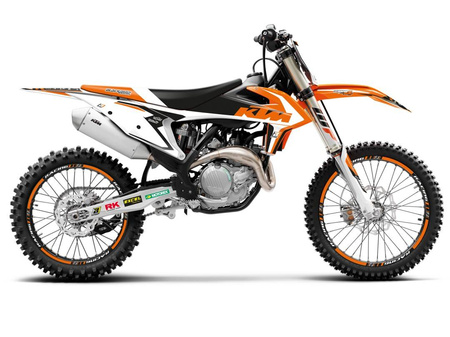 Komplet naklejek (oklein) + pokrowiec/poszycie na siedzenie ktm sx/sxf '19-'22, exc '20-'22, dream 4 kolor pomarńczowy/ czarny