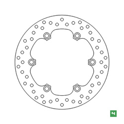 TARCZA HAMULCOWA TYŁ HONDA NSS 125/250/300 FORZA '08-'19; FJS 400/600 SILVER WINGS '01-'08; XLV 1000 VARADERO '03-'11; CBR 1100XX '97-'08; CB 1100SF X ELEVEN '00-'03; CB 1300F '03-'08 (256X144X5)