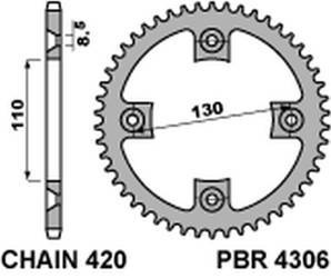 Zębatka tylna 4306 55 honda cr 80/85 (jtr215.55)* (łańc. 420)