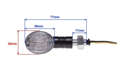 Kierunkowskaz czarny biały Klosz led lewy prawy Ce