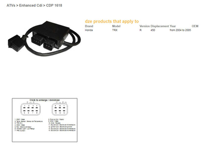 Dze moduł zapłonu cdi honda trx 450r '04-05