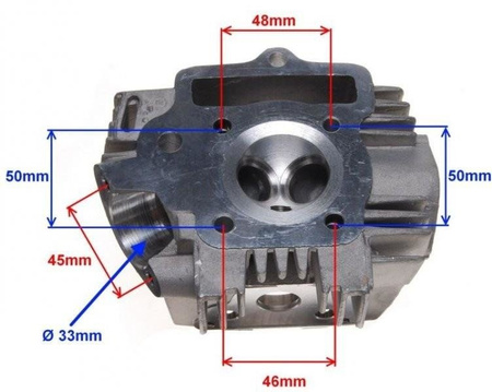 Głowica z zaworami do silnika 139Fmb o Pojemności 72cm