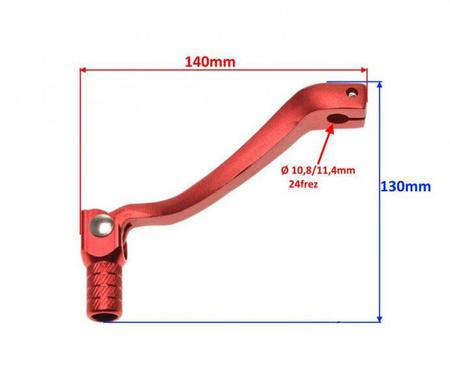 Dźwignia zmiany biegów Derbi Senda czerwona