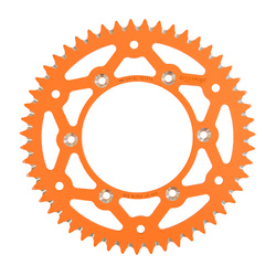 ZĘBATKA TYLNA ALUMINIOWA T7075 (ERGAL) 899 51 (89951) KTM/HUSQVARNA/HUSABERG (JTA897.51) (ŁAŃC. 520) KOLOR POMARAŃCZOWY