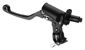 uchwyt dźwigni sprzęgła kompletny + hot start uniwersalny kolor czarny (dźwignia niełamka) (cl-202-4bk)