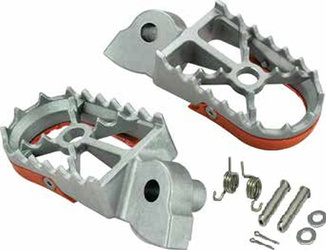 Podnóżki pegi ktm sx 50 '14-'22; sx 65 '11-'22; sx 85 '03-'17; sx/sxf 125/250/350/450 '98-'16 ( stal nierdzewna w komplecie z zestawem montażowym 2 sprężyny, 2 sworznie, 2 podkładki, 2 zawleczki)