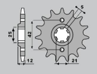 Zębatka przednia 571 17 yamaha xj 600 84-91 (571-17) (jtf571.17)