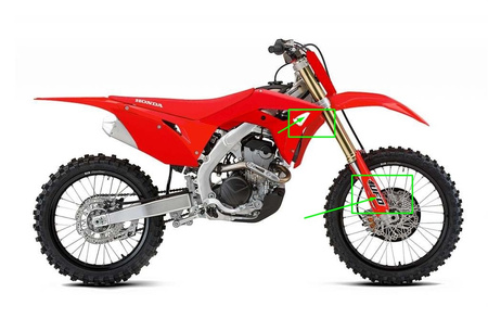 Komplet plastików honda crf 250r '18-'21, crf 450r '17-'20 kolor czerwony ( w zestawie osłony teleskopów oraz naklejki )
