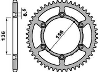 Zębatka tylna 820 53 c45 husqvarna sm/s630 '10-'11, suzuki dr 250/350 '90-'95 (jtr822.53) (łańc. 520)