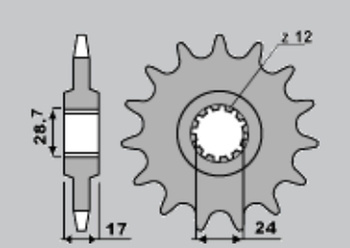 Zębatka przednia 2073 15 honda cb 600 hornet '98-'06, cbf 600 '04-'07 (jtf1371.15)