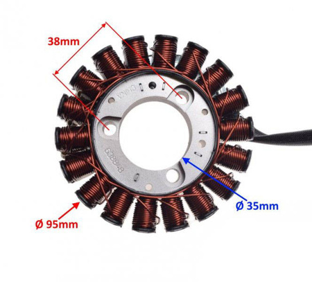 Stator iskrownik 18 cewek skuter Piaggio MP3 125 Beverly 250 300