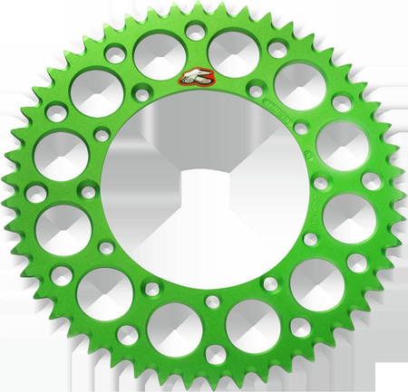 Zębatka tylna ultralight 489 49 aluminiowa kolor zielony kawasaki kx/kxf (jtr460,49) (48949)