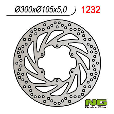 Tarcza hamulcowa przód bmw f 650 gs/x (300x105x5), f 800gs '13-'16 (6x6,5mm)