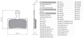 Klocki hamulcowe rowerowe organic mtb / szosa półmetaliczne