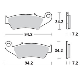 Klocki hamulcowe kh185 / kh389 sinter metal racing ng: 12 (sinterpro series racing gp) honda: cr 125-250-500, crf 450, xr 400-600-650r, k