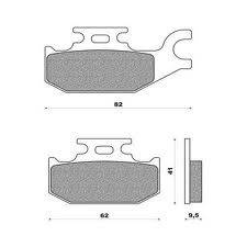 Klocki hamulcowe kh307 (yfm 400/450 tył) spiek metaliczny (złote) (ft 4108)